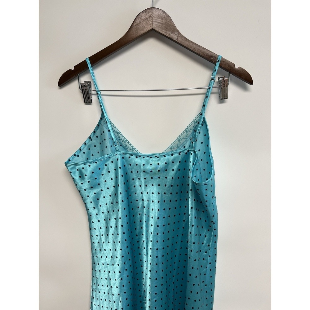 Romantic Mini Babydoll‎ Slip Dress Womens Large Embroidered Lace Polka Dot Fairy - Picture 6 of 7